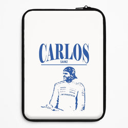 Carlos White And Blue Universal Laptop Sleeve