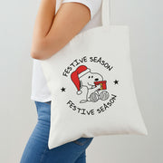 Cartoon Beagle Festive Season Tote Bag 2