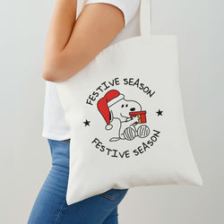 Cartoon Beagle Festive Season Shoulder Bag