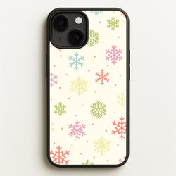 Pastel Snowflakes Pattern iPhone 13 Mini Case