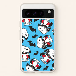 Cartoon Beagle Vampire And Bats Pattern Google Pixel 8 Pro Case