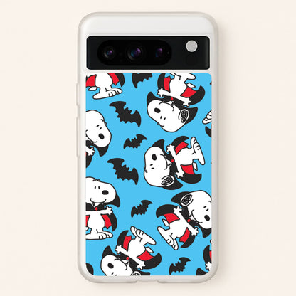 Cartoon Beagle Vampire And Bats Pattern Google Pixel 8 Pro Case
