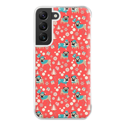 Christmas Pug Pattern Phone Case