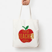 Apple Best Teacher Ever Tote Bag 1