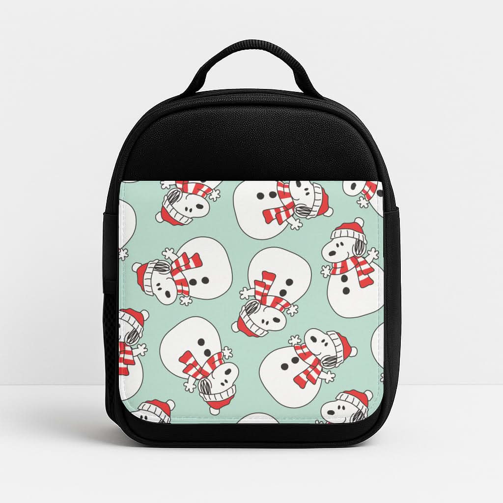 Cartoon Beagle Snowman Pattern Lunchbox