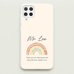 Biege Personalised Teacher Rainbow  Galaxy A12 Case