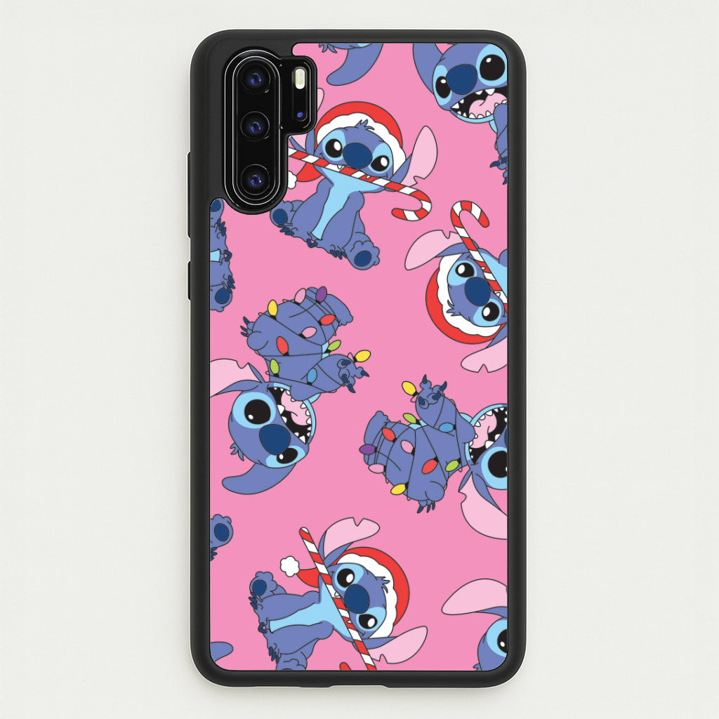 Christmas Cute Blue Alien Pattern Huawei P30 Pro Case
