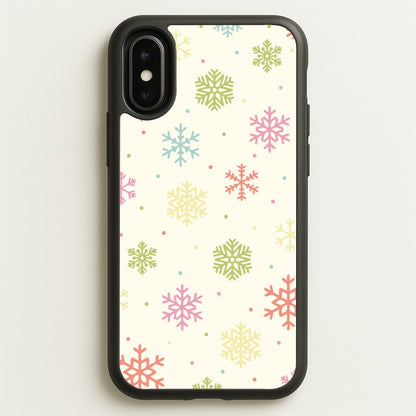 Pastel Snowflakes Pattern iPhone X / XS Case