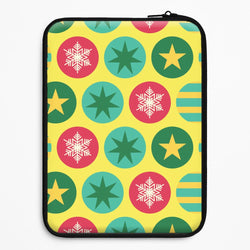 Colourful Abstract Baubles Christmas Pattern Universal Laptop Sleeve
