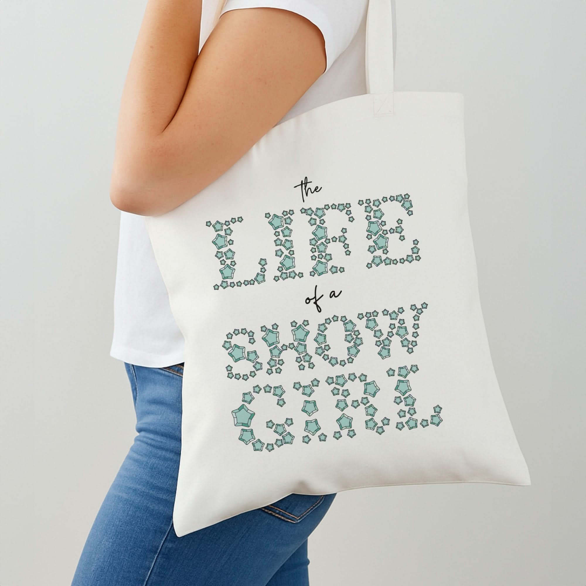 TLOAS Bedazzled Writing Shoulder Bag