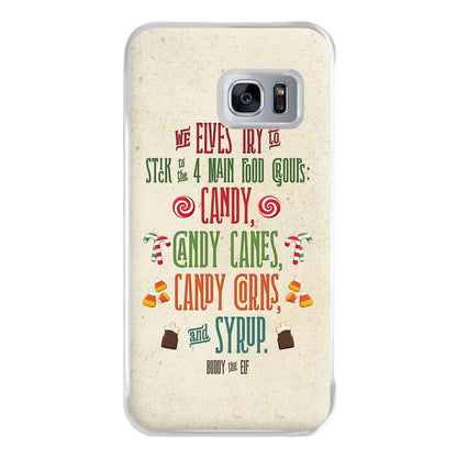 The Four Main Food Groups - Elf Phone Case