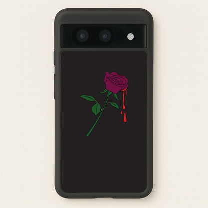 Dark Pink Rose Google Pixel 8a Case