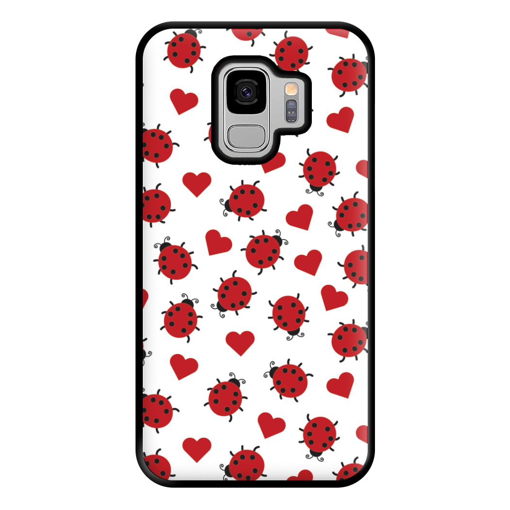Ladybugs And Hearts Pattern Galaxy S9 Plus Case