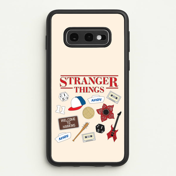 Stranger Things Cartoon Icons Galaxy S10e Case