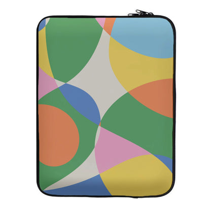 Colourful Abstract Shapes Pattern Laptop Sleeve