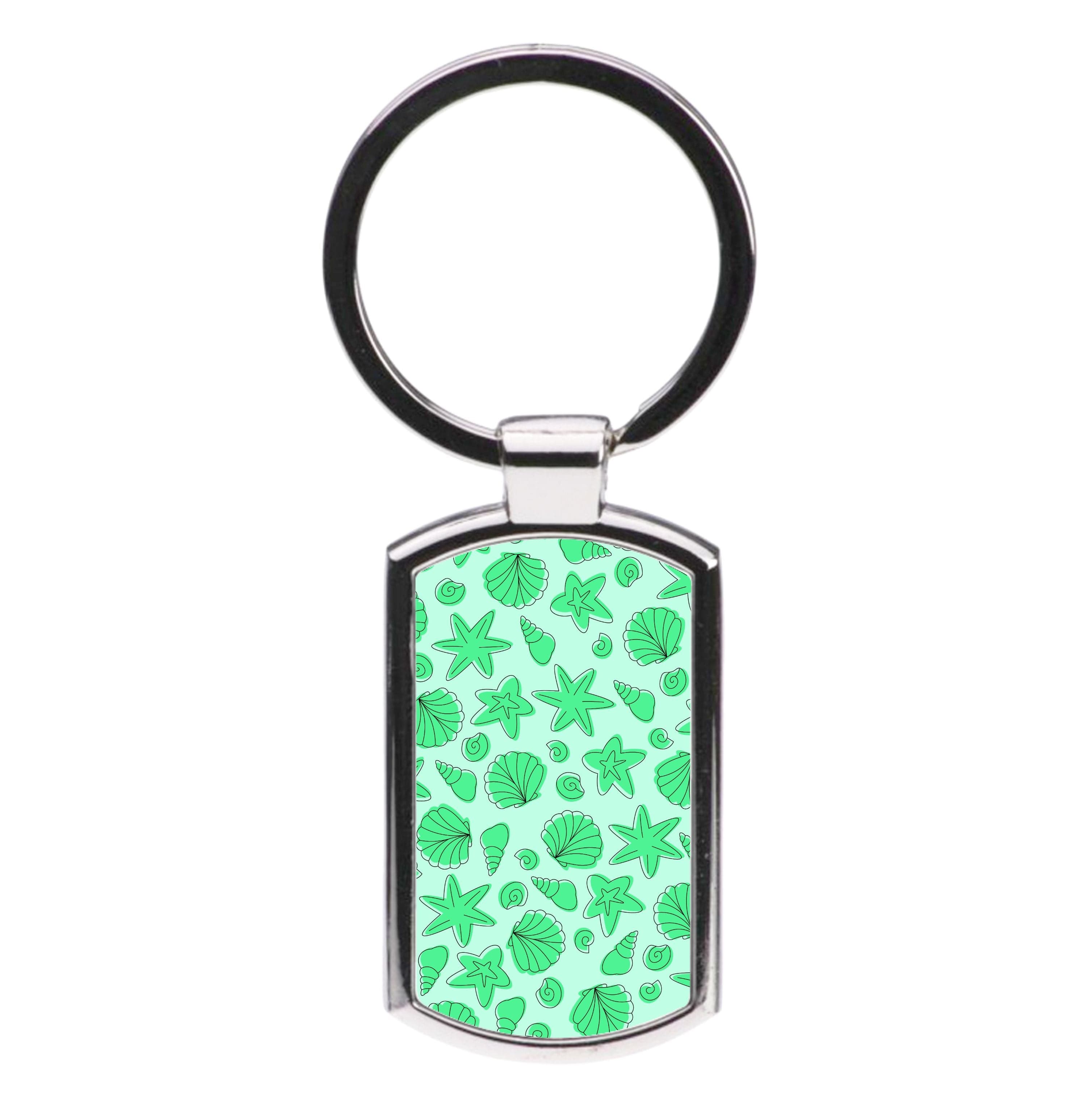 Seashells Pattern 4 Luxury Keyring