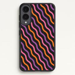 Wavy Abstract Halloween Pattern Galaxy S25 Edge Case