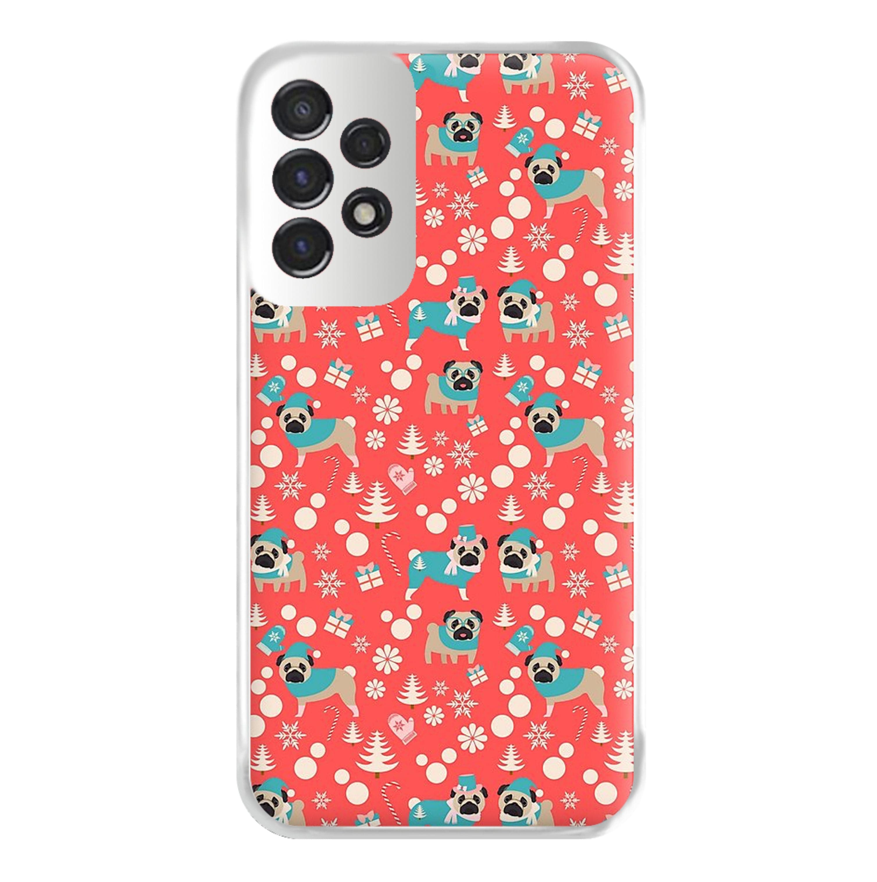 Christmas Pug Pattern Phone Case