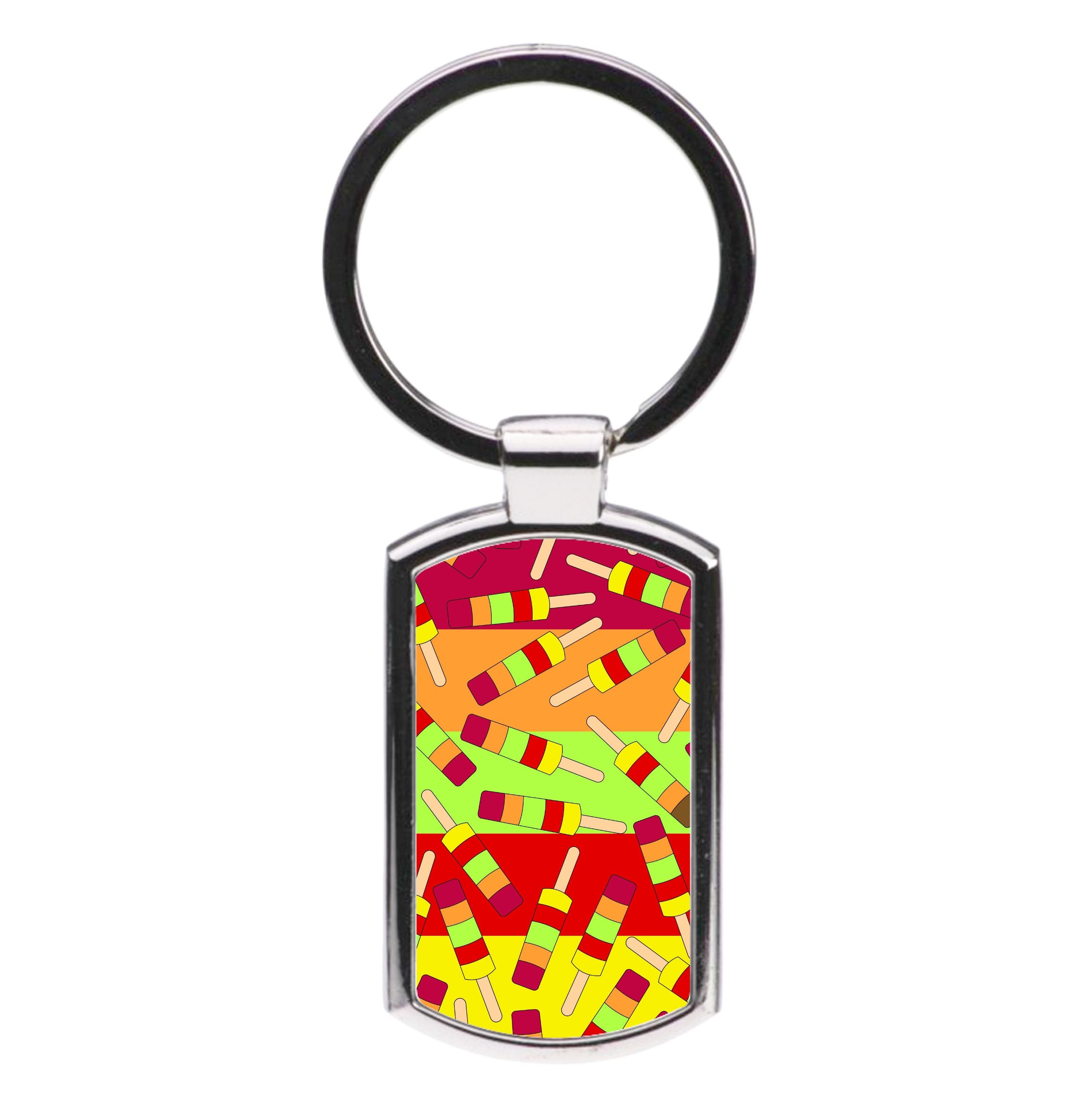 Pastels - Ice Cream Patterns Luxury Keyring