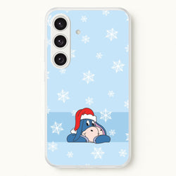 Cartoon Donkey Snowflakes Galaxy S25 Case