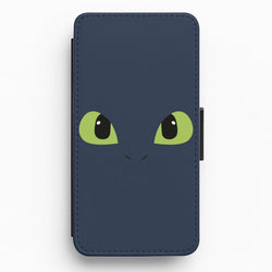 Black Fury Dragon Face Flip / Wallet Phone Case
