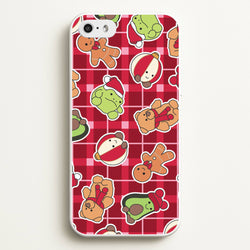 Christmas Plushies Tartan Pattern iPhone 5 / 5s / SE 2016 Case