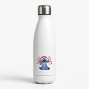 Cute Blue Alien Candycane Water Bottle 1