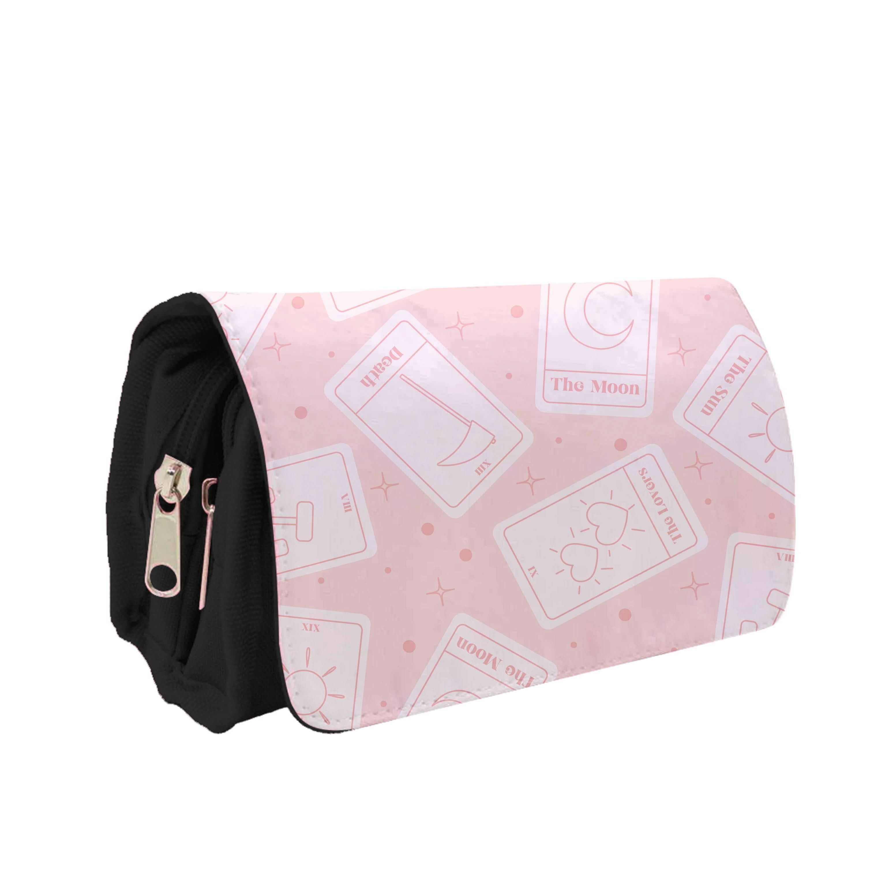 Pastel Pink Tarot Cards Pattern Pencil Case