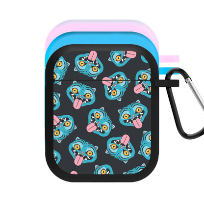 Demon Cat Pattern AirPods Case
