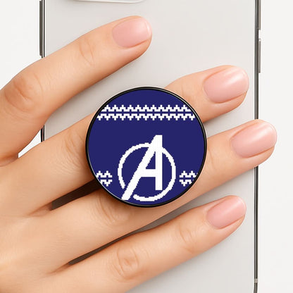 Superhero Team Blue Christmas Jumper  Phone Grip