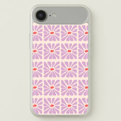 Square Abstract Flowers Mauve iPhone 17 Air Case