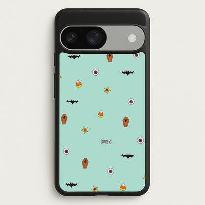 Minature Halloween Cartoons Pattern Google Pixel 9 / 9 Pro Case