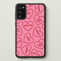 Quote Love Hearts Pattern Galaxy S20 Case