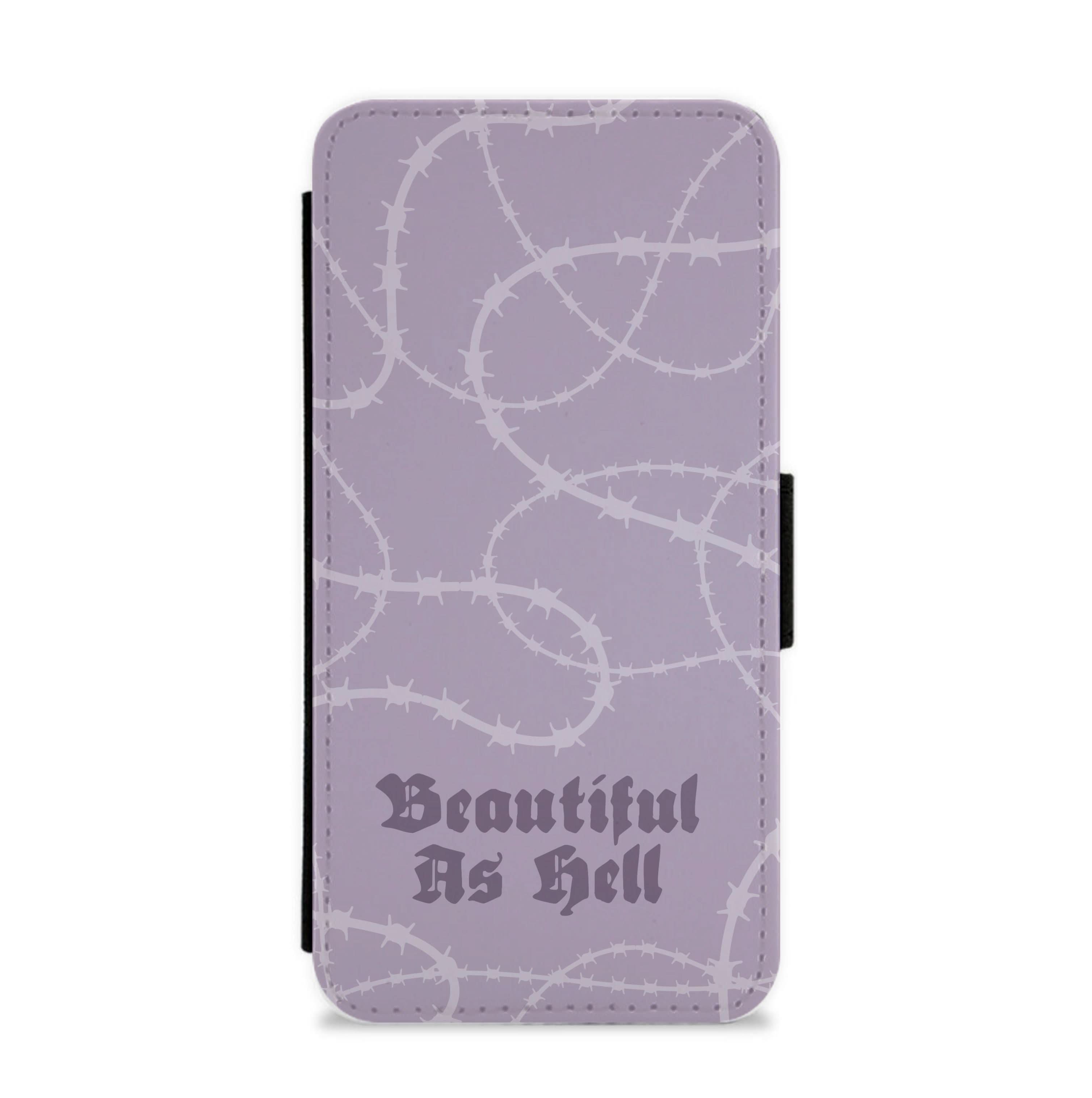 Beautiful As Hell Pattern Flip / Wallet Phone Case