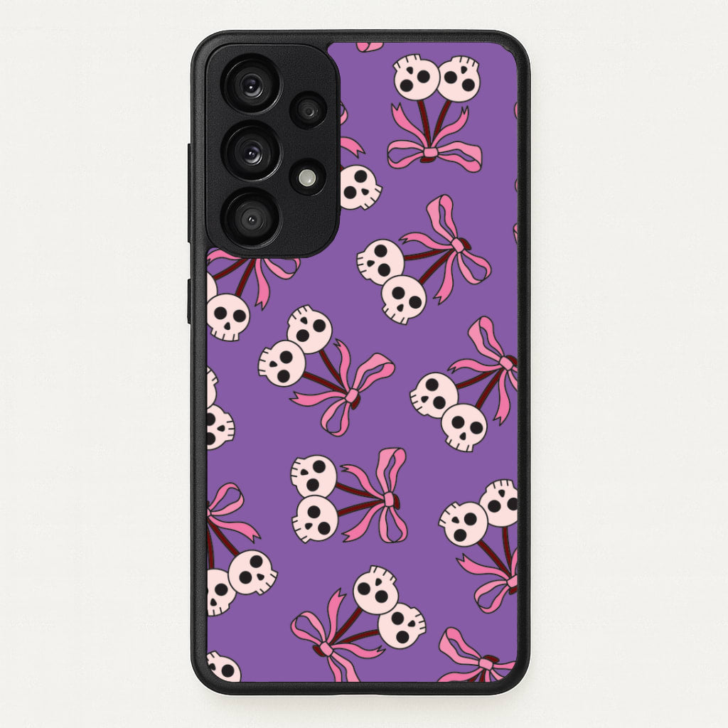Cherry Skulls Pattern Galaxy A33 Case