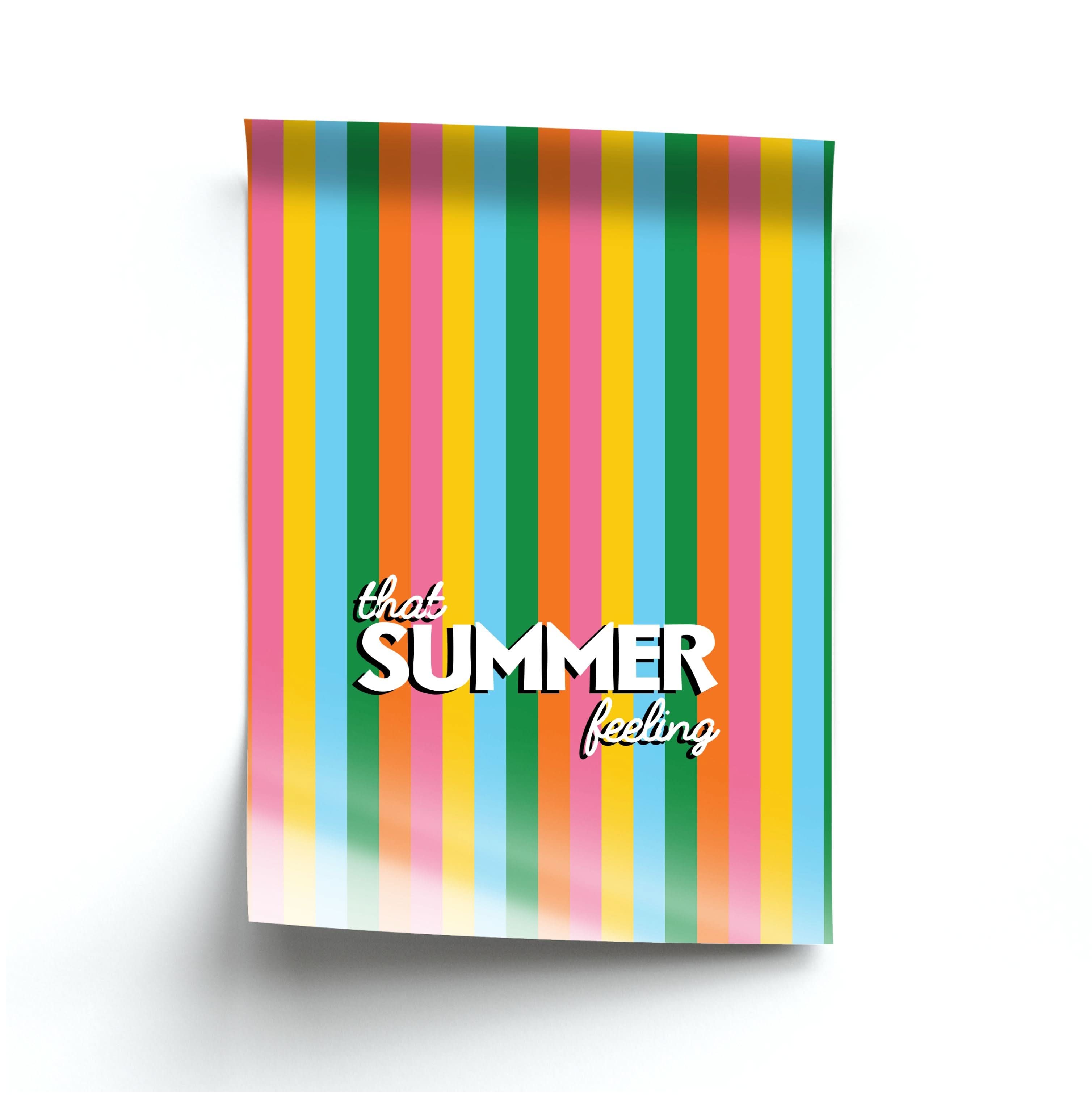 That Summer Feeling Stripes Poster