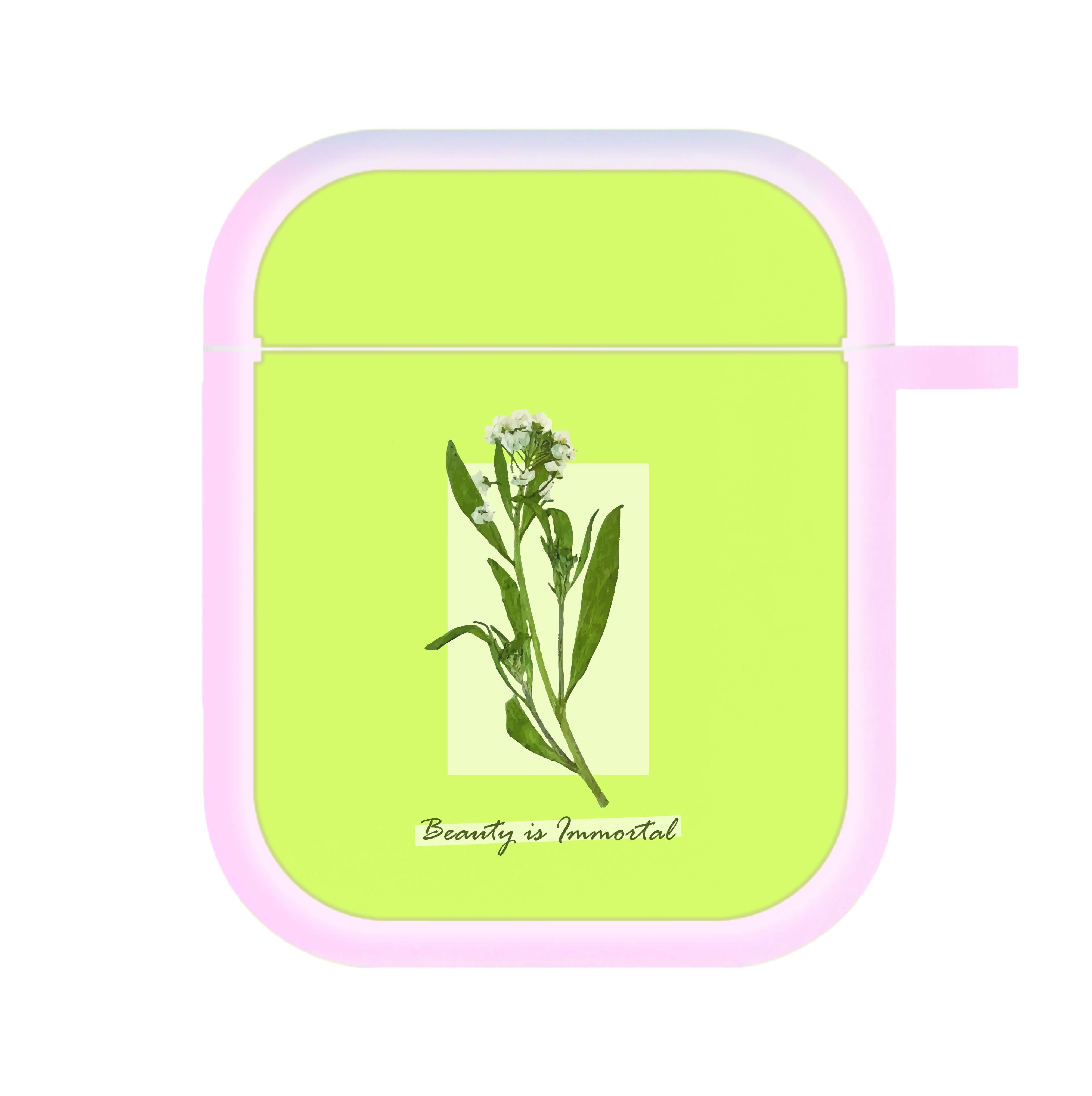 Beauty Is Immortal Press Flower AirPods Case