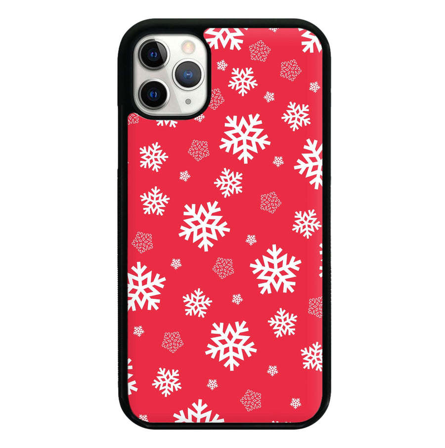 Red Snow Pattern Phone Case