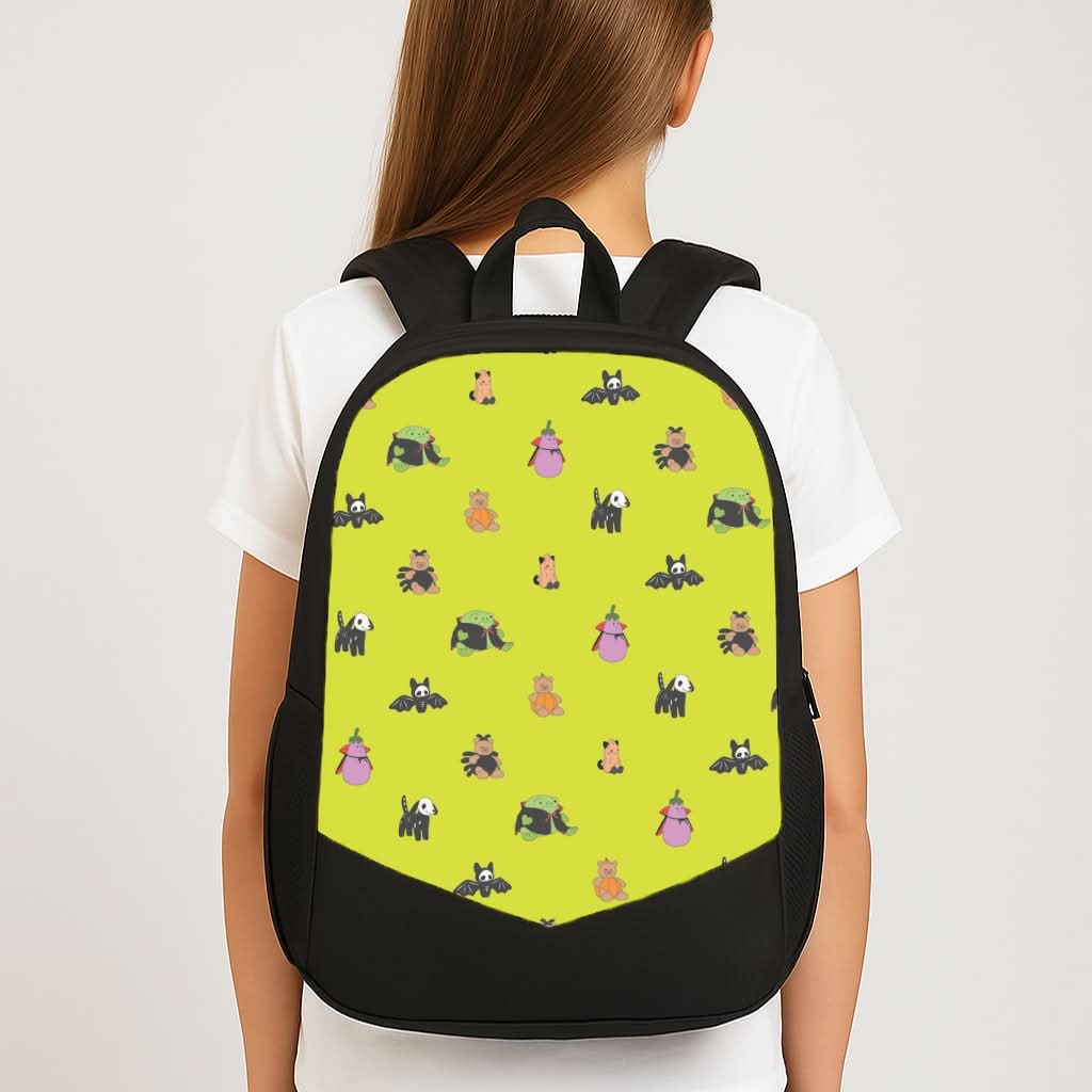 Halloween Plushies Pattern III - Halloween School Bag