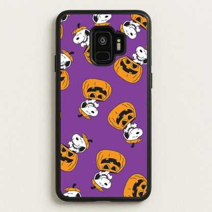 Cartoon Beagle Pumpkin Pattern Galaxy S9 Case
