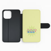 Cute Green Aliens Candycane Flip / Wallet Phone Case 2