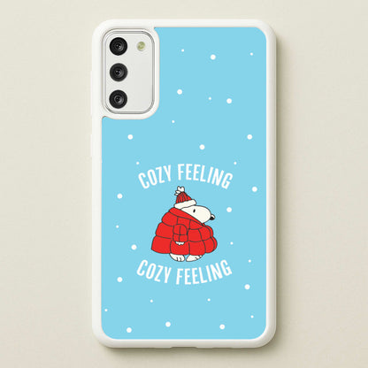 Cozy Feeling Cartoon Beagle Puffer Jacket Galaxy A41 Case