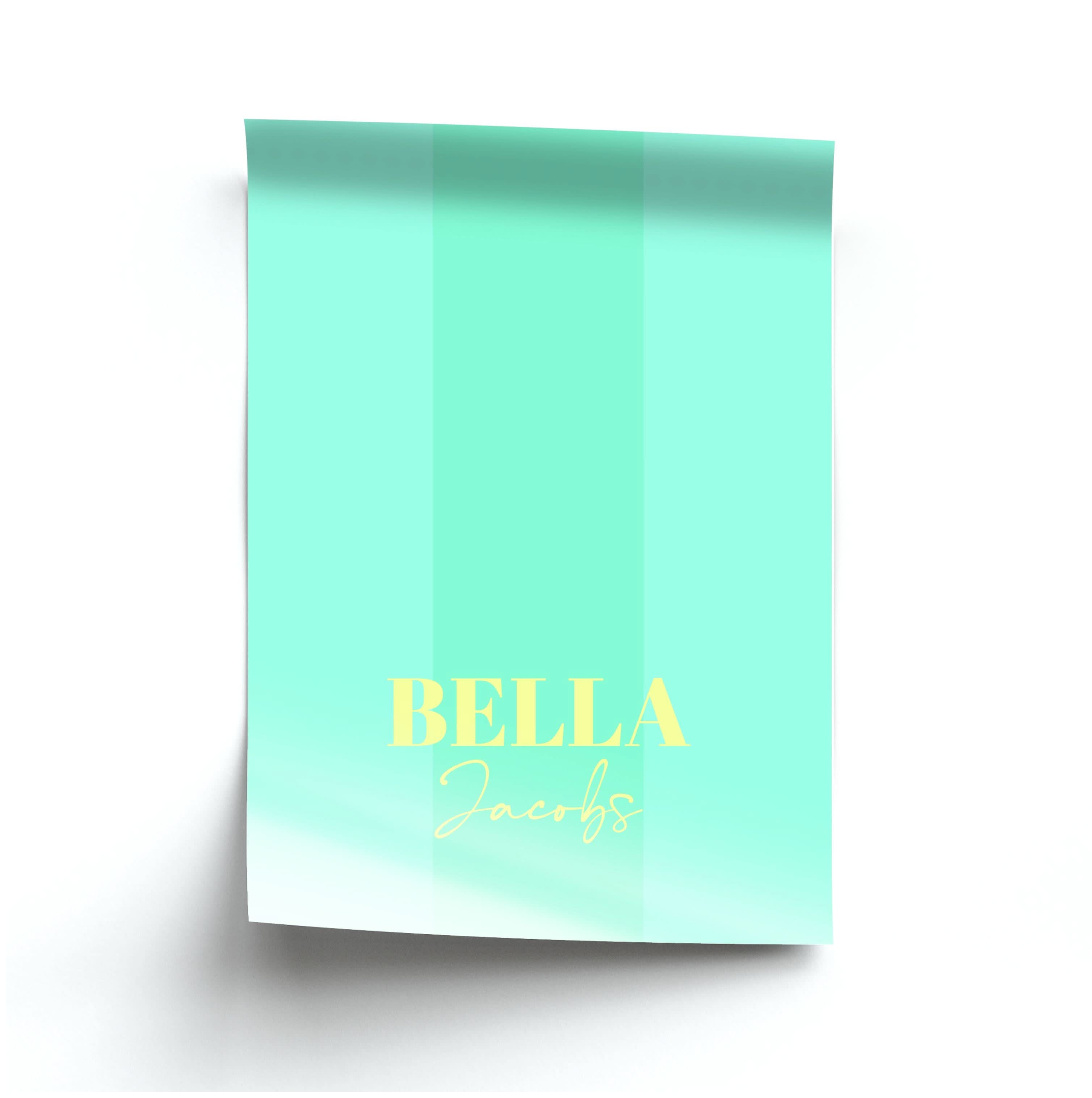 Blue Stripe Personalised Name Poster