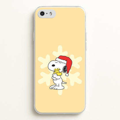 Christmas Cartoon Beagle And Bird  iPhone 5 / 5s / SE 2016 Case