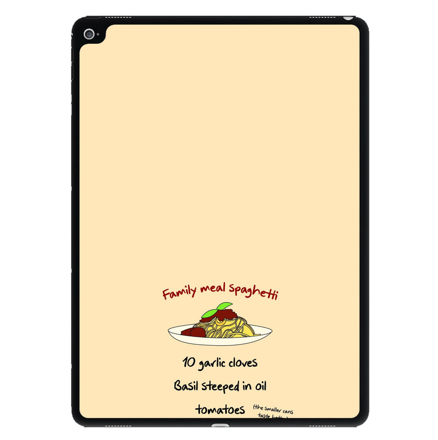 Family Meal Spaghetti iPad Case