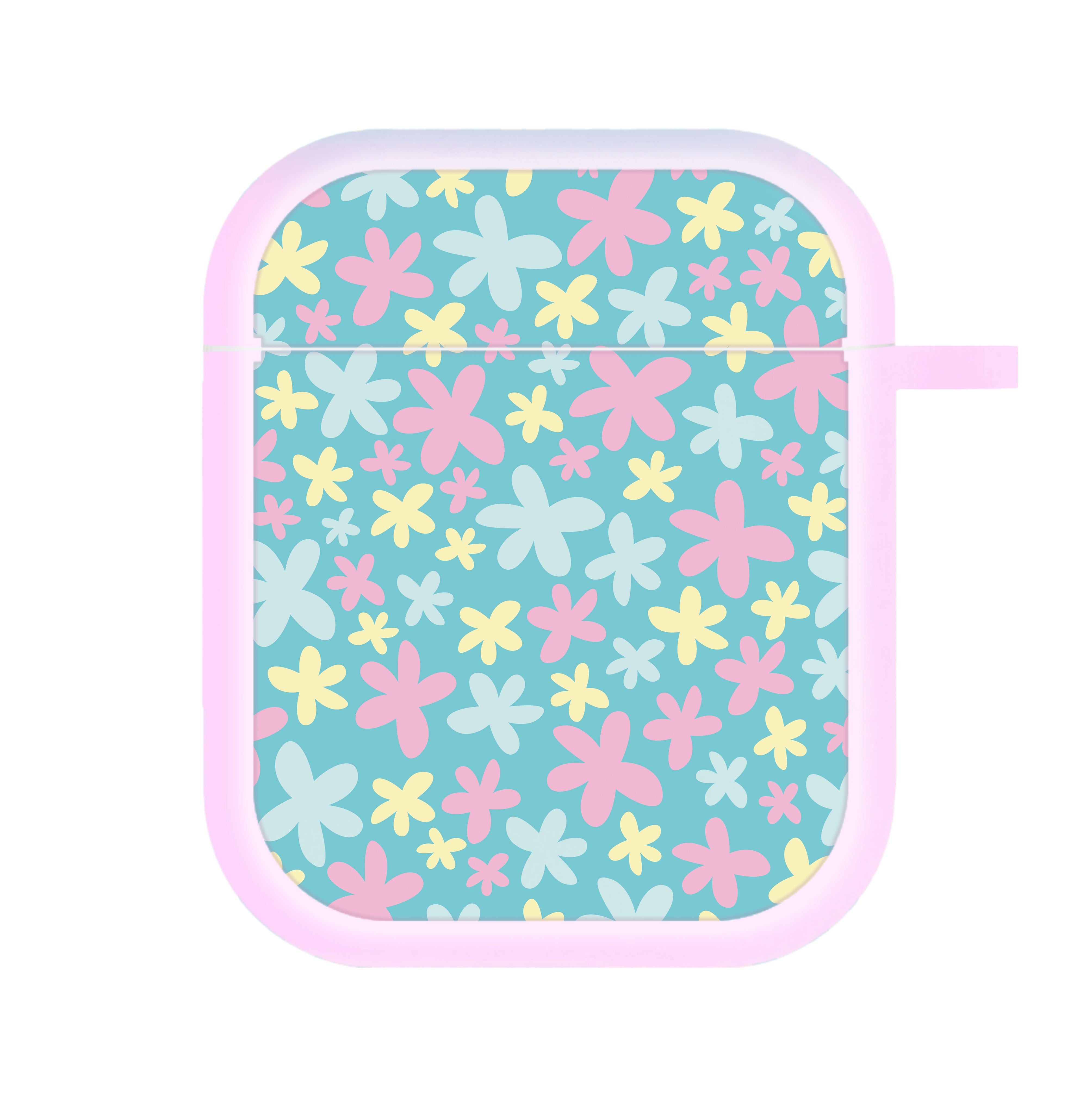 Blue, Pink And Yellow Flowers - Spring Patterns AirPods Case