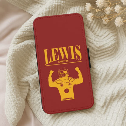 Lewis Red And Gold Leather Phone Case