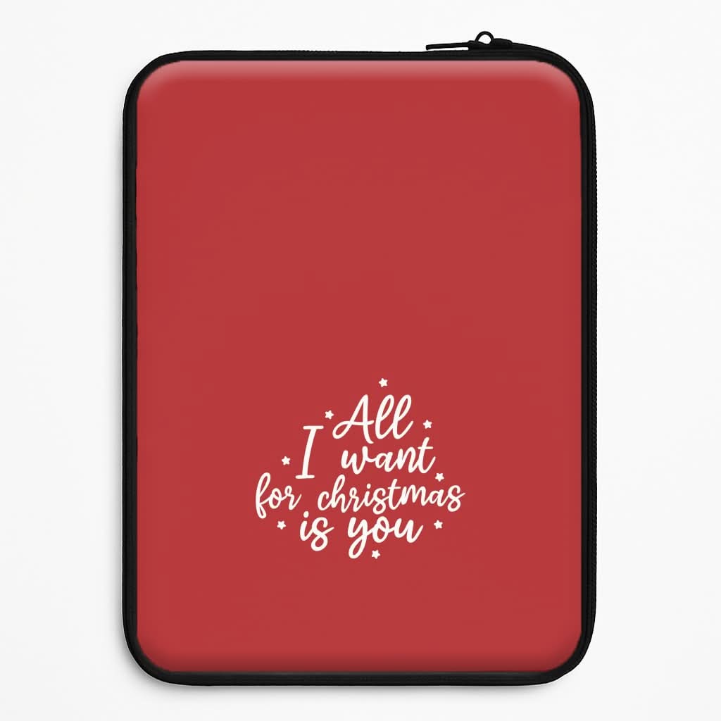All I Want For Christmas Is You Stars Laptop Sleeve