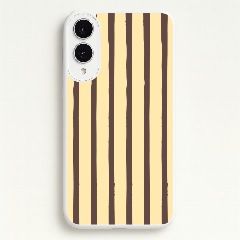 Vanilla & Chocolate Stripes Galaxy S25 Edge Case
