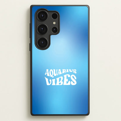 Aquarius Vibes Gradient Zodiac Galaxy S25 Ultra Case
